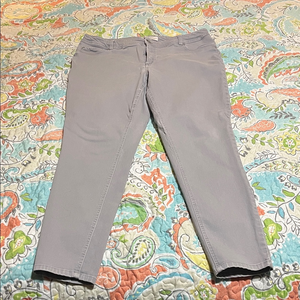 Women's Gray Cato stretchy skinny Jeans size 18W